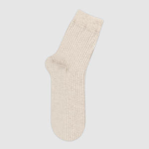 Chaussettes en coton pour hommes - Chaussettes habillées mi-mollet épaisses, couleur unie, design côtelé coréen pour le travail quotidien ODM-Plain D MC010 - Product Image 3