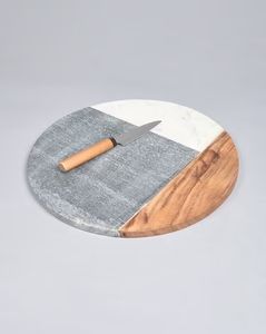 Tabla de quesos de mármol y madera, tabla de cortar con logotipo personalizado de forma cuadrada, rebanadora de queso de diseño maravilloso, última llegada - Product Image 3