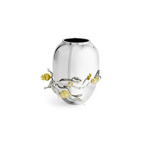 Vente en gros de produits de décoration pour mariage et maison Vase en métal de haute qualité au design moderne avec illustration de branche de fleur personnalisable - Product Image 4