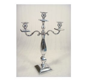 Aluminium Candle Holder <b>Silver</b> Color Luxury Style Candle Stand - Product Image 6