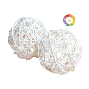 Bolas de ratán tejidas a mano hechas en Vietnam para decoraciones festivas y uso de bricolaje - Product Image 4