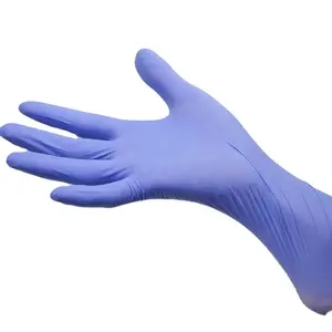 Sarung tangan sekali pakai nitril sintetis 100 buah, kemasan Individual 4.5 Gram bubuk sarung tangan Handschuh medis nitril Glovees sintetis