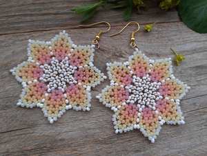 ต่างหูลูกปัดแก้วดีไซน์ทันสมัยประดับด้วยเทอร์ควอยซ์และพู่ห้อยระย้า ของขวัญเครื่องประดับสุดพิเศษจาก MS Handicraft - Product Image 4