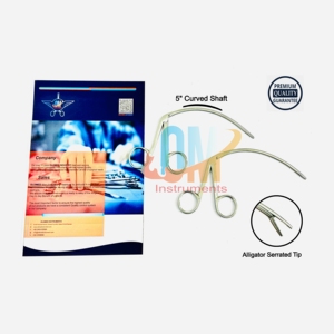 Carroll tendon pulling Forceps โดย ENT เพลาโค้งหยัก5มม. เครื่องมือแบบพรีเมี่ยมแบบแมนนวล + 2ชิ้นเครื่องมือเก่าที่มีคุณภาพ - Product Image 1