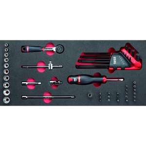 Ensemble d'outils de 41 pièces avec douilles à cliquet et embouts, boîte de rangement robuste pour une utilisation quotidienne - Product Image 1