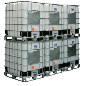 1000L IBC HDPE chemical tank with metal frame 1 ton plastic barrel water storage container