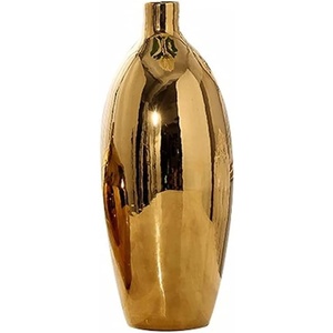 Jarrón de aluminio dorado con acabado mate, decoración de Metal atemporal, jarrón de flores personalizable, jarrón elegante personalizado para el hogar y la Oficina - Product Image 3