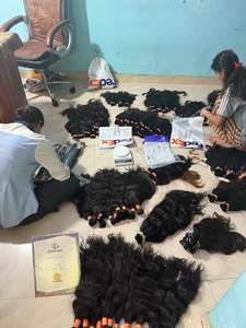 Extensiones a granel de cabello humano indio Virgen sin procesar 100% Natural recto textura Europea cabello Real oferta de proveedor al por mayor - Product Image 2