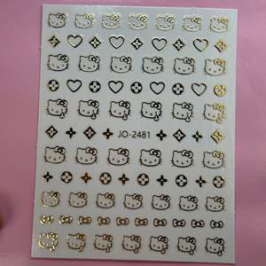 สติกเกอร์ตกแต่งเล็บ 3 มิติ A10jet HK- Gold แฟชั่นลาย 2 มิติ สำหรับตกแต่งเล็บสวยงามและงาน DIY พร้อมตัวอย่างฟรีสำหรับสาวๆ - Product Image 1