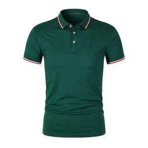 Polos estampados de algodón 100% deportivos personalizados para hombre con logotipo personalizado Polos de sudor personalizados con logotipo bordado para hombre - Product Image 3