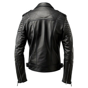 2025 người đàn ông tốt nhất của da cừu màu đen chần Biker da áo khoác không thấm nước và thoáng khí với dây kéo đóng cửa - Product Image 2