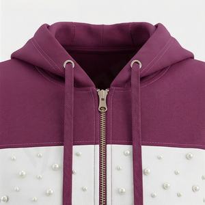 Conjunto deportivo informal de punto para mujer, de dos piezas, de algodón, con suéter de manga larga y pantalones anchos. - Product Image 4