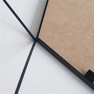 Modern Vintage <b>Hexagon</b> Wall <b>Mirror</b> Black Metal Framed Home Decor for Living Room and Bathroom - Product Image 4