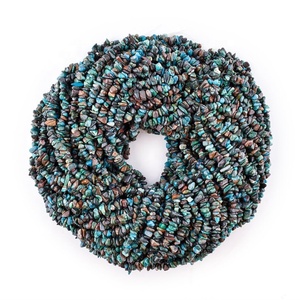 Cuentas de piedras preciosas hechas a mano sueltas Chips lisos sin cortar crisocola natural hebra a precio mayorista cuentas de crisocola fabricación de joyas - Product Image 2