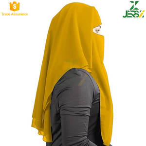 Premium 3-Layer Saudi Niqab Breathable Fabric Custom Branding & OEM Manufacturing Wholesale Price Face Veil for Muslims - Product Image 5