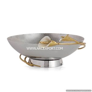 Tazón para Servir Frutas de Diseño Nuevo en Color Plateado, Hecho de Acero Inoxidable con Diseño Martillado, Aspecto Elegante y Pulido Brillante, Tazón para Exhibir Aperitivos - Product Image 5