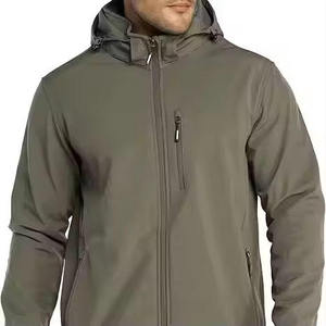 Men's Outdoor Lightweight Softshell <b>Jacket</b> <b>Fleece</b> <b>Lined</b> Hooded Windbreaker Water Resistant Winter Hiking Stand Collar Formal - Product Image 5