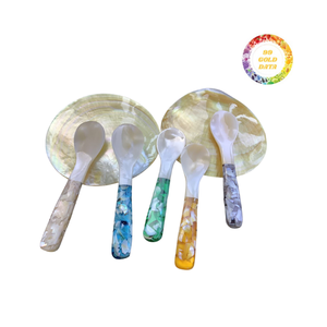 Cuillères en nacre de luxe fabriquées à la main élégance pour une cuisine raffinée - Product Image 2