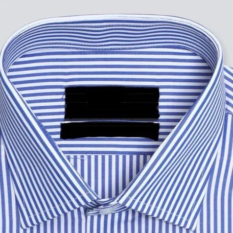 Chemise habillée de qualité professionnelle bleue et blanche pour hommes meilleure qualité et meilleurs prix