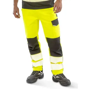Pantaloni di Sicurezza Elasticizzati Riciclati con Adesivi Riflettenti Sostenibili e Luci - Gadget Promozionali - Product Image 1