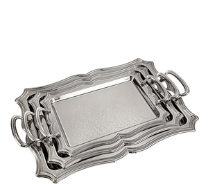 Bandejas modernas para servir de metal galvanizado en bandeja pulida personalizada y dorada para Decoración de mesa y uso de regalos - Product Image 3