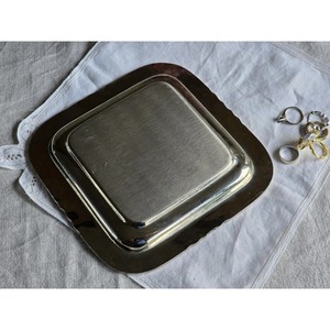 Antique Metal Tray with Floral Border, Embossed Design, <b>Vintage</b> Tray, Ornate Border, Tray for <b>keys</b>, Jewellery, Coins. - Product Image 4