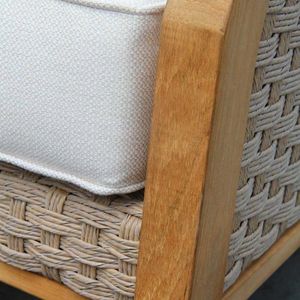 Sillón Moderno de Ratán y Madera Maciza para Balcón, Dormitorio y Sala de Estar, Muebles de Exterior para el Hogar, Chaise Longue - Beca - Product Image 6