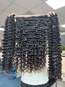 Deep Wave 3 Lace Frontal Remy Extensions de cheveux Trame unique Cuticule alignée Cheveux bruts vietnamiens de qualité Vagues profondes Paquets de cheveux - Product Image 3