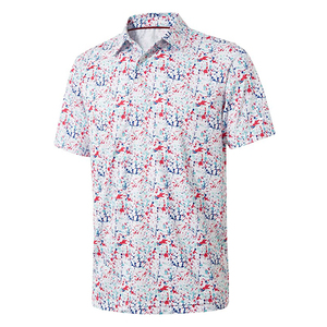 Polo de Golf transpirable de secado rápido para hombre OEM, estampado completo personalizado, tela de punto antiarrugas al por mayor, garantía de calidad - Product Image 2