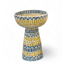 Vase et coffret décoratif modernes faits à la main en nacre avec incrustation élégante de coquillages pour centre de table, provenant du Vietnam