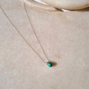 Colgante de Turquesa Azul Natural Tallado en Forma de Gota, Plata de Ley 925 Chapada en Oro, Amuleto de Piedra Preciosa Hecho a Mano, Joyería de Moda al por Mayor - Product Image 5