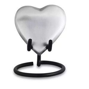 Meilleure vente de petits souvenirs métalliques de haute qualité en forme de cœur, urne de crémation pour cendres funérailles - Product Image 1