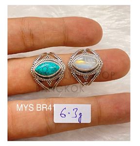 Bague en argent sterling 925 avec pierre précieuse taille marquise, vente en gros, bijoux bohèmes faits à la main pour filles et femmes - Product Image 1