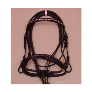 Brida de caballo de cuero de alta calidad, banda para cejas de cristal - Product Image 3