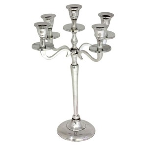 Hot Selling Best Quality Vintage <b>Tall</b> Size Metal Aluminum 5 Arm Candelabra Silver Finished for Wedding <b>Table</b> Decorate Home Deco - Product Image 5