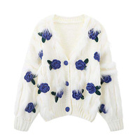 Cardigan pour femme en molleton personnalisé, col en V, manches longues, fin, anti-plis, de haute qualité, 220g, décontracté, uni, boutonné, pour l'automne