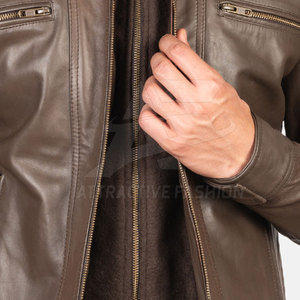 <b>Smart</b> <b>Men</b> Leather <b>Jacket</b> With Premium Texture Finish For Stylish Winter <b>Jackets</b> Casual Wear - Product Image 6