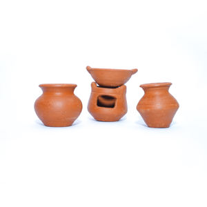 26 piece handmade terracotta kitchen <b>set</b> for <b>kids</b> featuring traditional clay utensils perfect for pretend <b>cooking</b> cultural play - Product Image 3