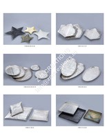Plateaux de service décoratifs en aluminium Art Déco pour le Ramadan et les mariages, ensembles cadeaux, écologiques, durables, personnalisables, plats de traiteur