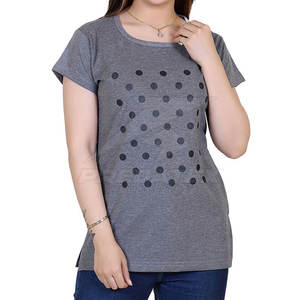 T-shirt d'été à la mode pour femmes décontracté coupe ajustée avec manches courtes vente en gros écologique - Product Image 2