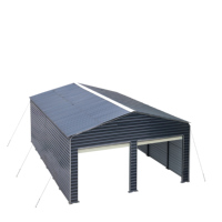 Abri de voiture en acier galvanisé robuste 20x20x12 pieds avec toit imperméable pour le stationnement et le stockage de véhicules en extérieur