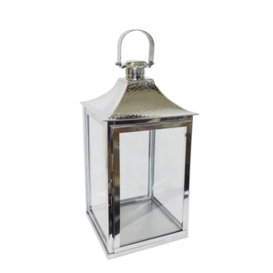 ที่วางเทียนสแตนเลสแบบโมเดิร์นโคมไฟโลหะทำจากแก้วแบบทุบด้านบนออกแบบได้ตามต้องการ - Product Image 5