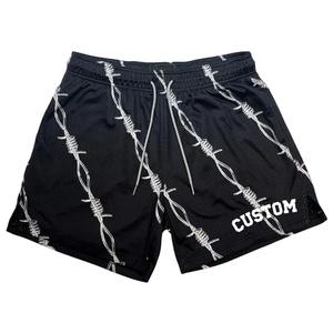 Pantalones cortos sublimados personalizados para hombre, ropa informal con cordón en la cintura, ropa cómoda de verano para la calle, pantalones cortos unisex para gimnasio - Product Image 1