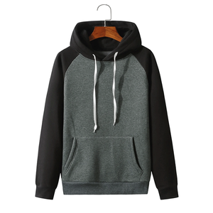 Sweat-shirt à capuche à manches longues en molleton rouge/noir pour hommes dans les tailles S-3XL - Product Image 5