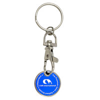 Logo personnalisé caddie puce imprimé chariot jeton pièce porte-clés