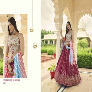 ใหม่พิเศษปักกึ่งเย็บเจ้าสาว Lehenga Choli สําหรับงานแต่งงานและโอกาสพิเศษจาก Idnia - Product Image 4