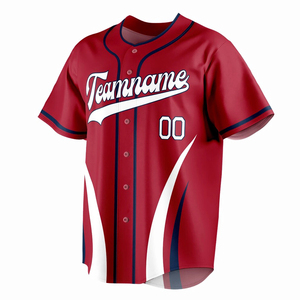 Jersey Camisas de béisbol Personalizado aceptado Bordado Uniforme Juventud Cosido Logo Número Nombre Jersey del equipo de béisbol - Product Image 2