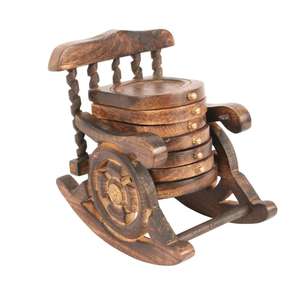 Top Trending Kitchen Popular Wooden Coaster for Office and Restaurant Coffee Server Tree Branch <b>Cutting</b> Coaster - Product Image 1