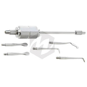 Pistola Manual Quirúrgica para Remover Coronas Dentales, 1 Juego de Instrumentos Quirúrgicos con 5 Accesorios de Acero Inoxidable - Product Image 4