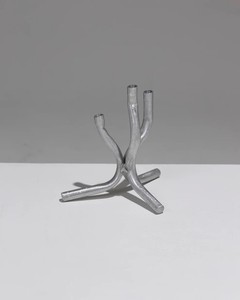 Mini candelabro de aluminio, portavelas, escultura pulida chapada en plata antigua, soporte de Metal hecho a mano, decoración del hogar - Product Image 3